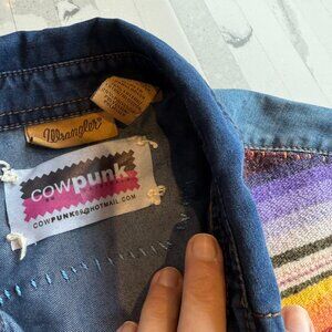 Wrangler Shirt with Cowpunk Artwork – Size 4 (altered from dress)